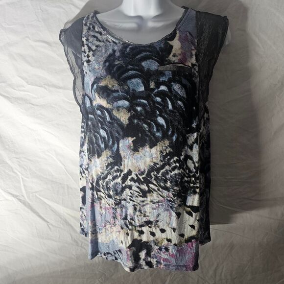 Y2K butterfly fairy patterned Vera Wang top - Picture 2 of 4